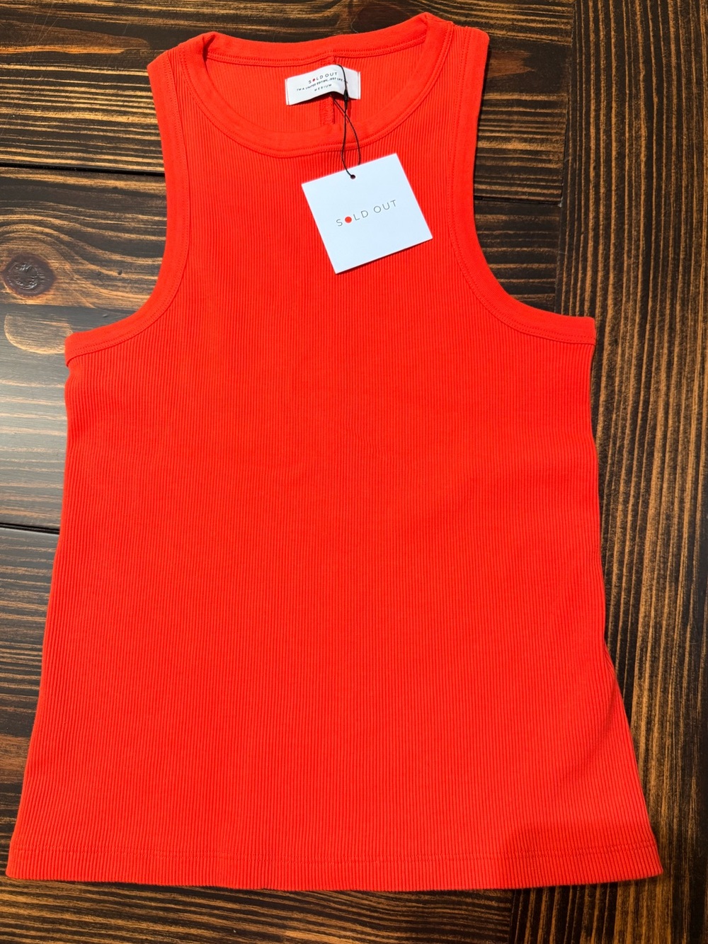 NWT SOLDOUT.NYC “The Not So Basic Tank” – Hibiscus – Size Medium